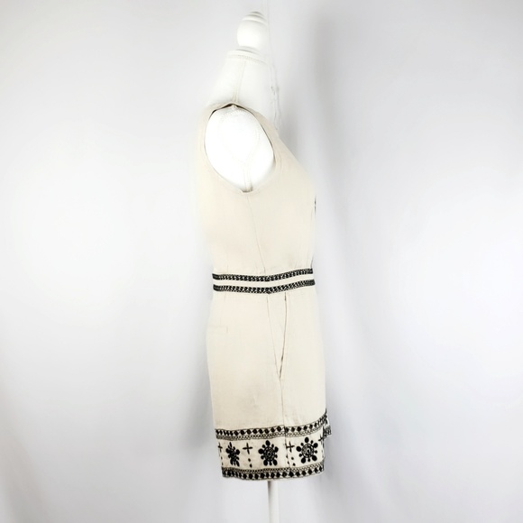 Embroidered Linen Romper Size 2 - Picture 6 of 8